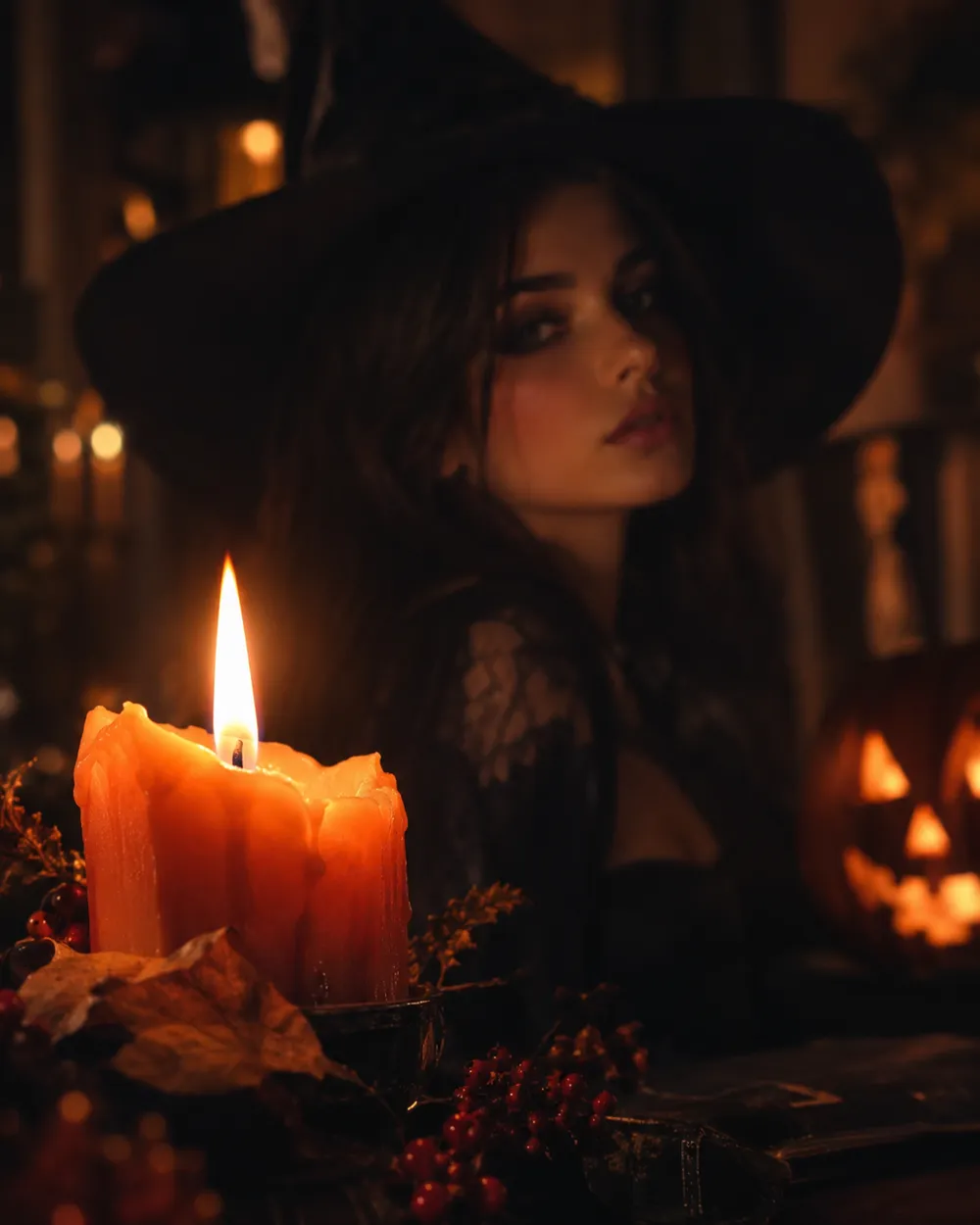 Candle reveal Halloween AI video preset