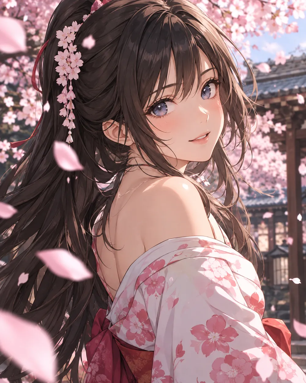 Cherry blossom anime AI video preset