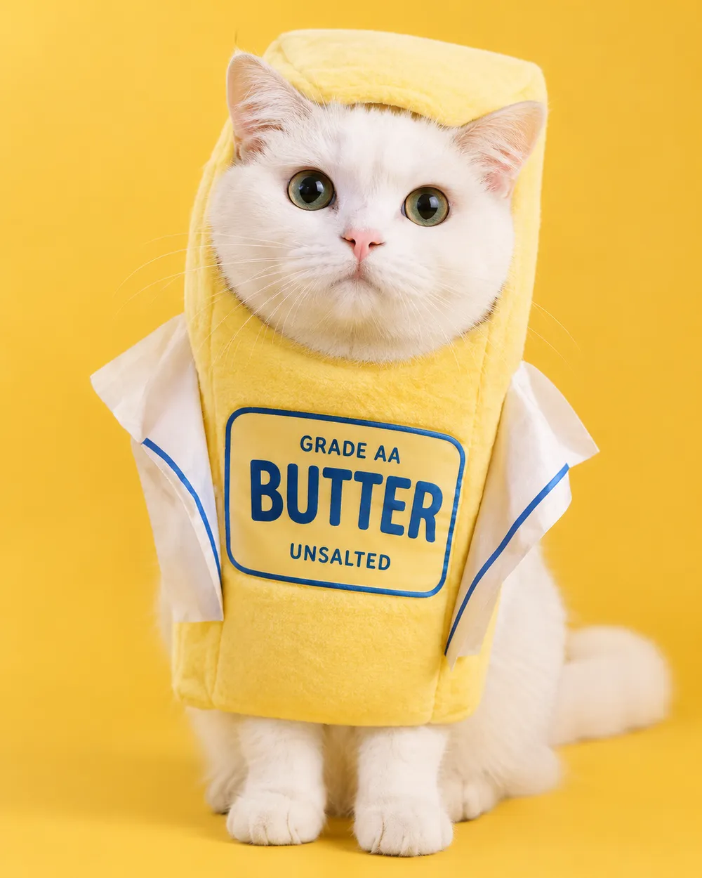 Stick of butter pet costume AI portrait
